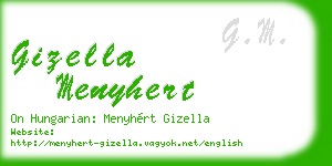 gizella menyhert business card